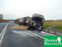 2016-12-21 spręcowo dk1 wypadek policja tir straż (3)